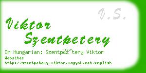 viktor szentpetery business card
